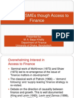 Promoting Smes Though Access To Finance