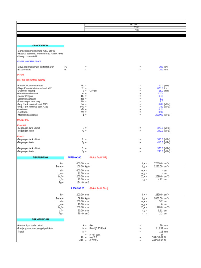 AISC LRFD and ASD Design Example | PDF