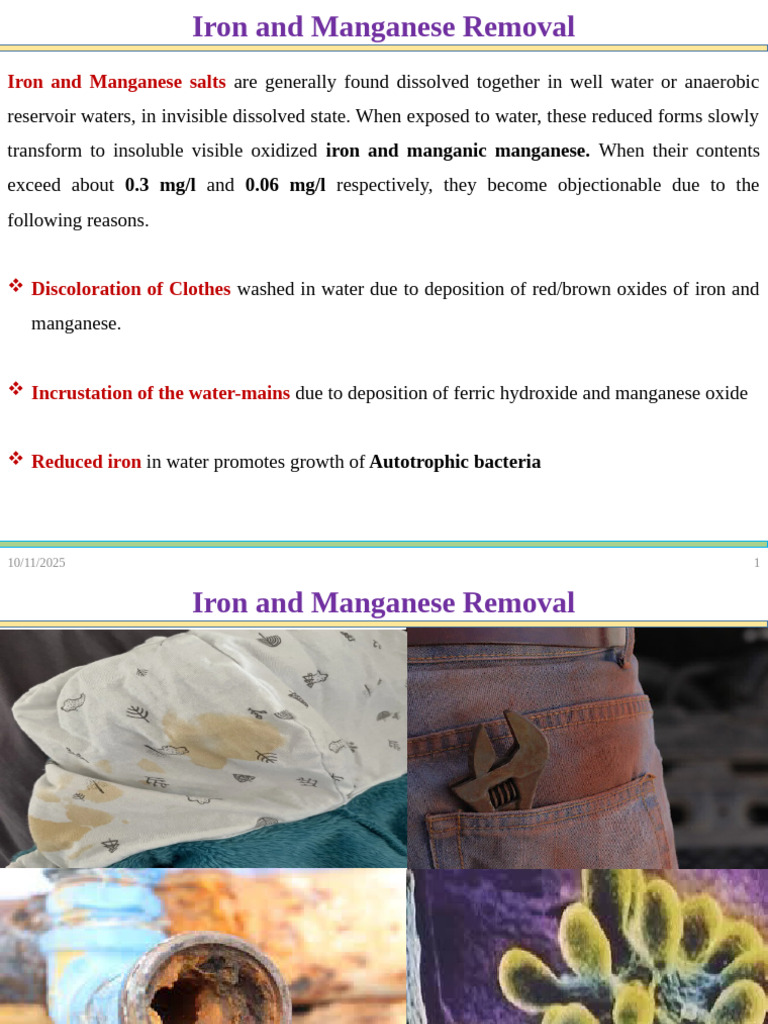 Fe and Ma Removal | PDF | Water | Iron