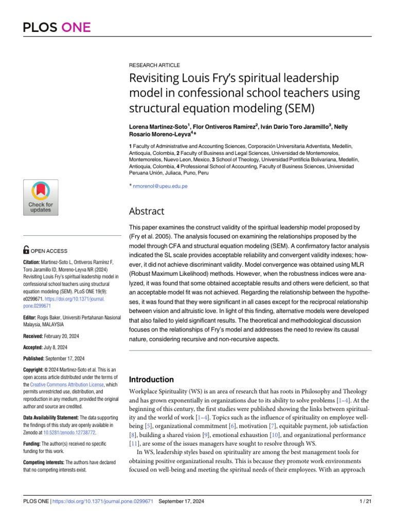 Martinez - Soto (2024) Revisiting Louis Fry's Spiritual Leadership ...
