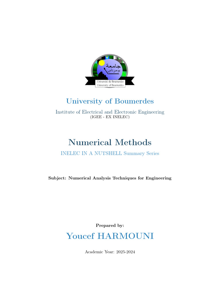 Numerical Methods for Engineering Analysis | PDF | Matrix (Mathematics ...