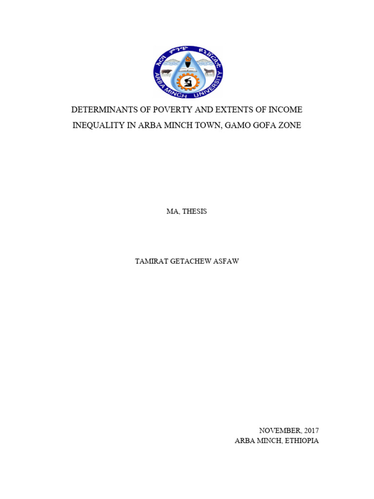 Determinants of Poverty and Extents of I | PDF | Poverty Threshold ...