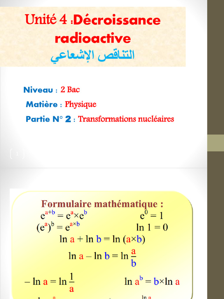 Décroissance Radioactive et Radioactivité | PDF | Noyau atomique ...