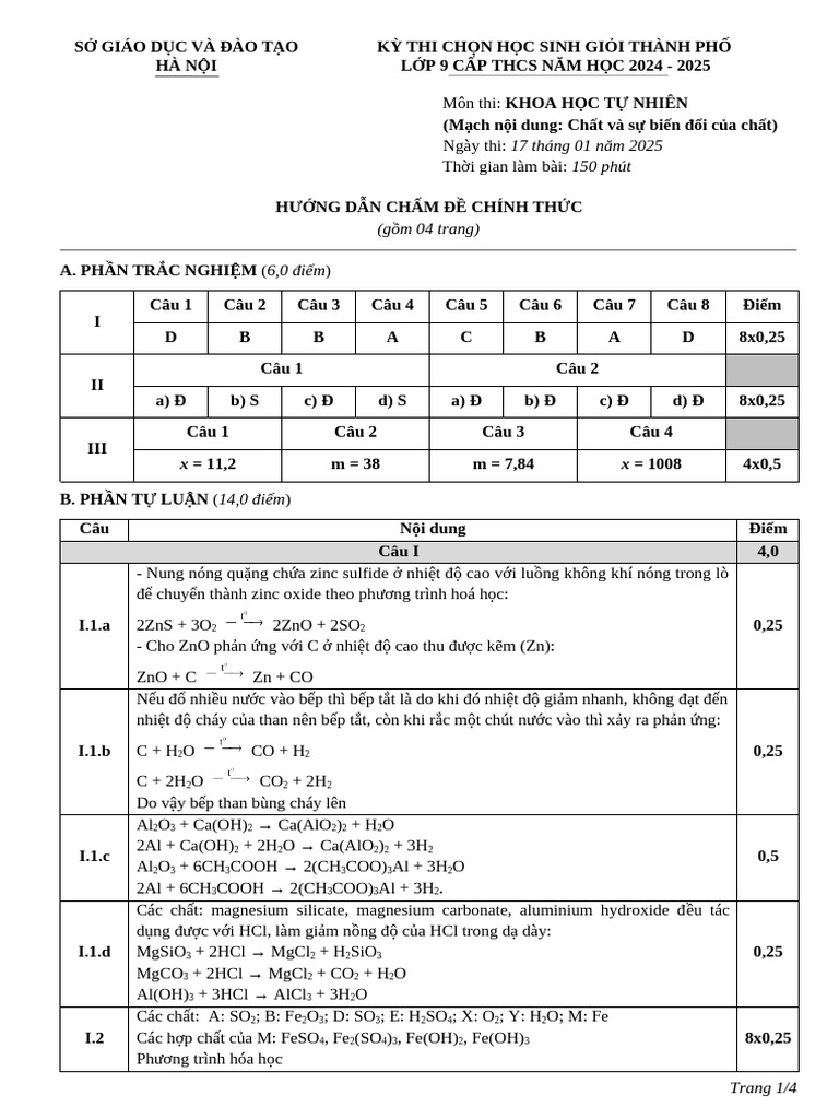 HDC de Chinh Thuc HSG 9 | PDF