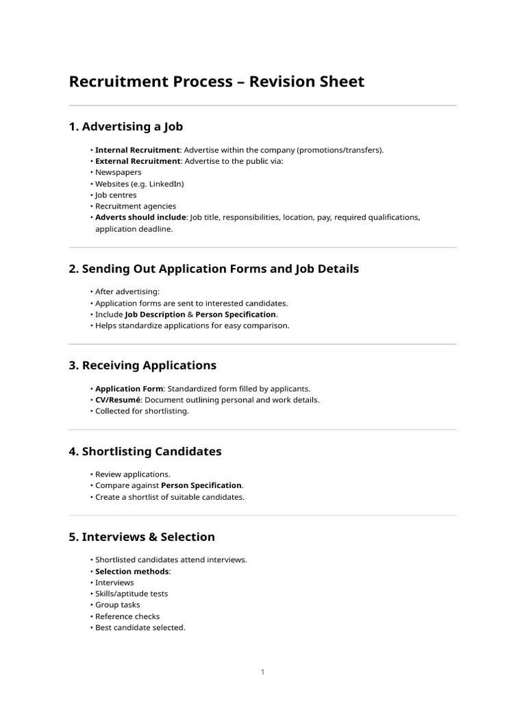 Comprehensive Recruitment Process Guide | PDF