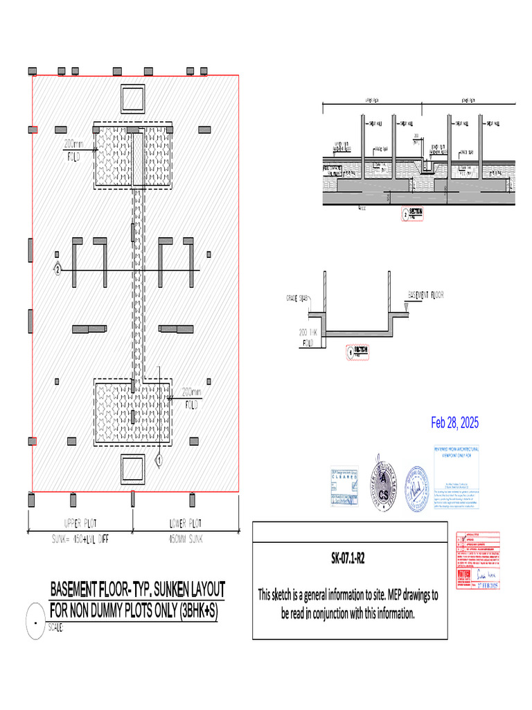 2025-02-28 - SK-07.1 (R2) - 3BHK+S Basement Level - Typ Non Dummy Plots ...