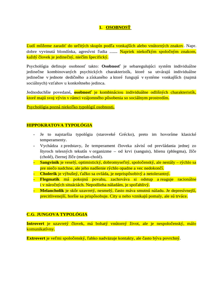 OSOBNOSŤ | PDF