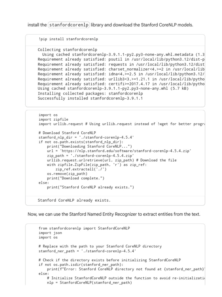 Install Stanford CoreNLP Library | PDF | Operating System Technology ...