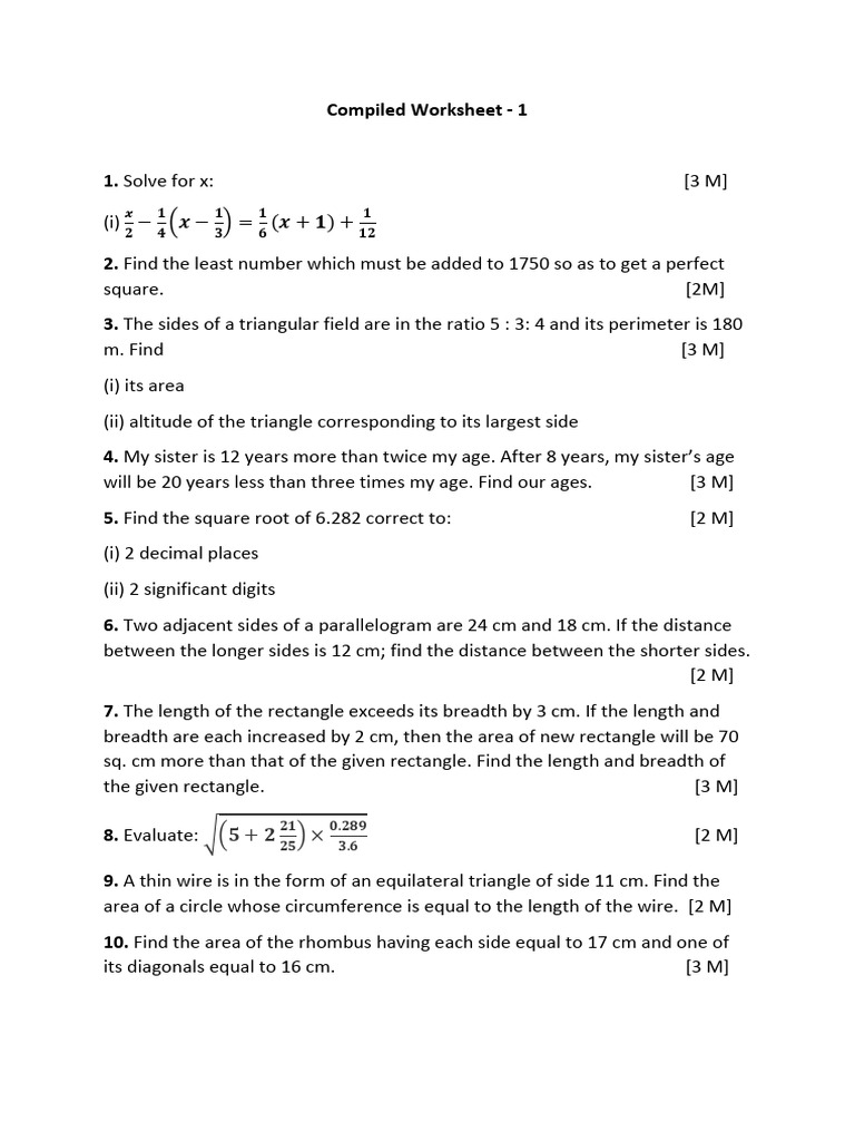 Compiled WS - 1 | PDF
