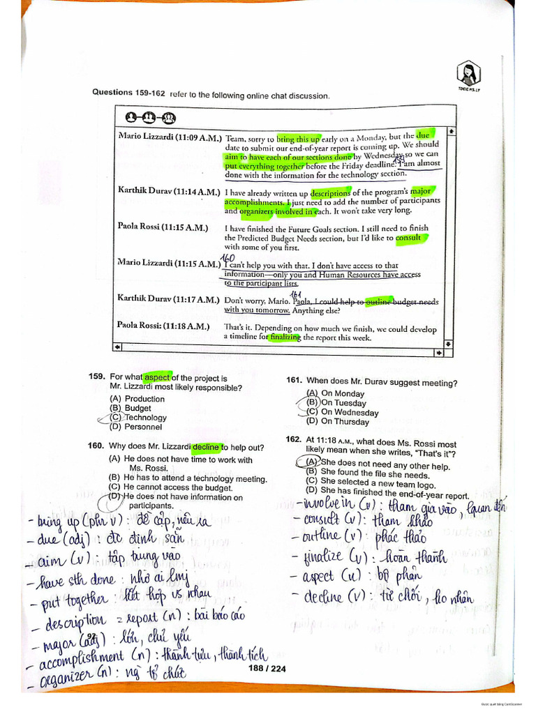 Part 7 - Test 3 - 2 | PDF