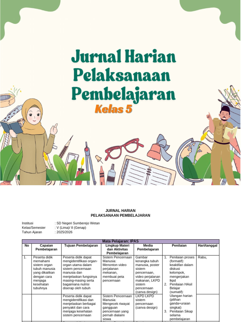 Pembelajaran IPAS dan Matematika SD V | PDF