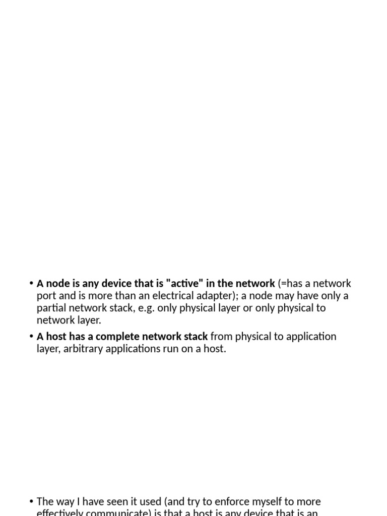 Understanding Nodes and Hosts in Networking | PDF