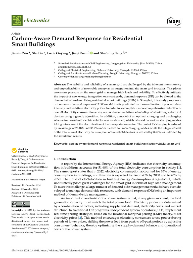 Carbon-Aware Demand Response in Smart Homes | PDF | Home Appliance ...