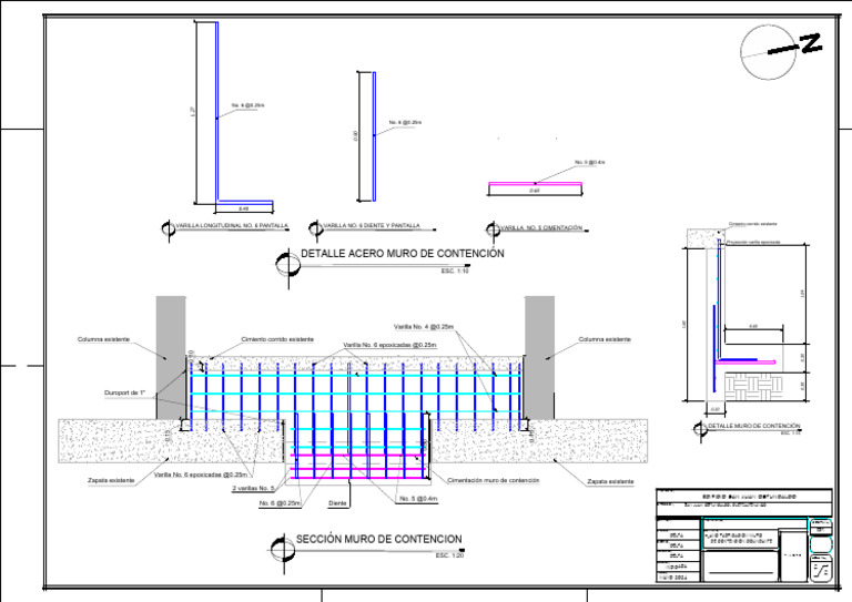 Diseño y Detalles de Muro de Contención | PDF | Fundación (Ingeniería ...