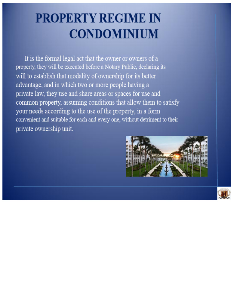 Condominium Property Regime Overview | PDF | Condominium | Notary Public