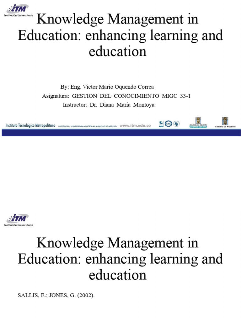 Knowledge Management in Education Insights | PDF | Knowledge Management ...