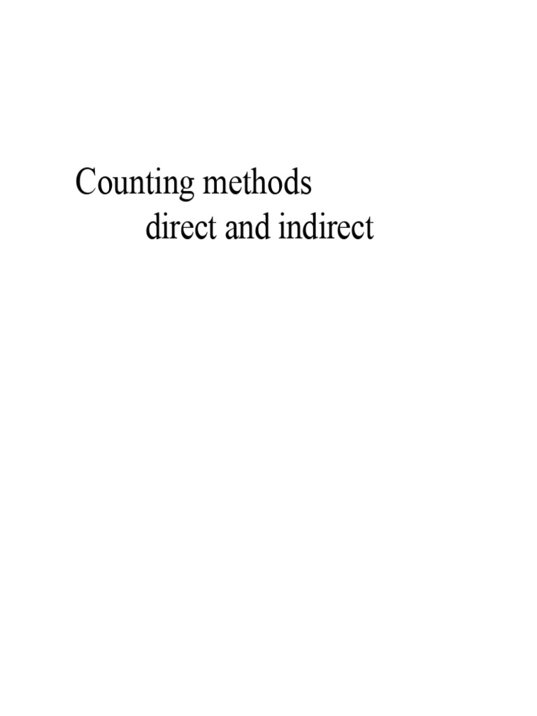 Direct and Indirect Counting | PDF