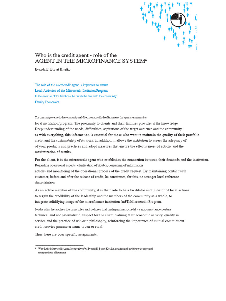 Microcredit Manual | PDF | Knowledge | Psychological Resilience