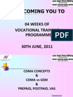 Welcoming You To: 04 Weeks of Vocational Training Programme 30TH JUNE, 2011
