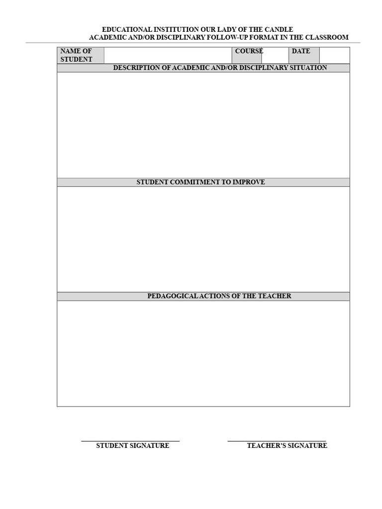 16 Academic and Disciplinary Follow Up of Students in The Classroom | PDF