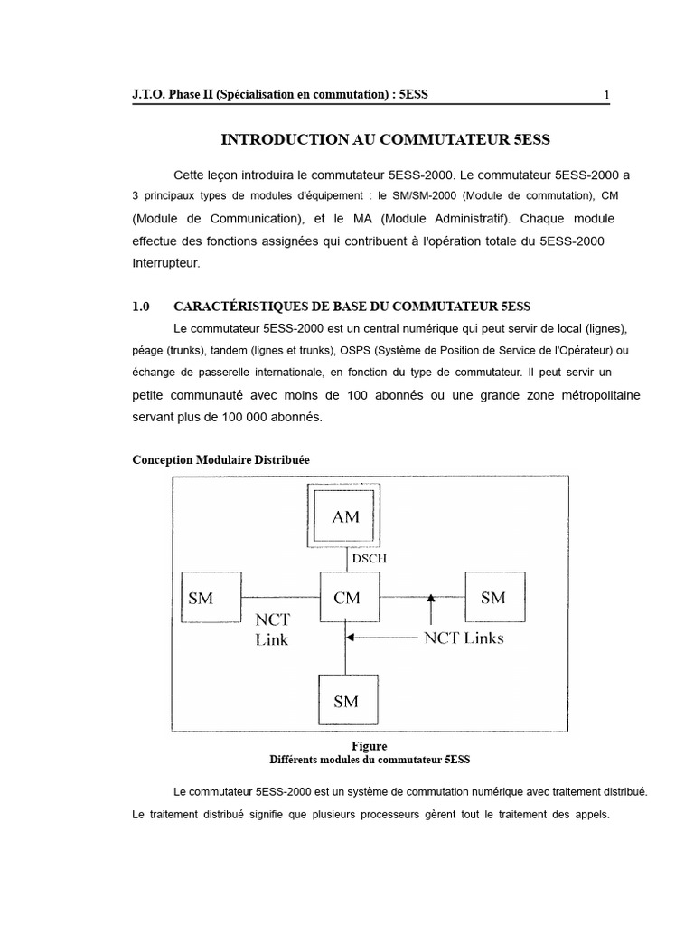 Introduction au commutateur 5ESS-2000 | PDF | Informatique ...