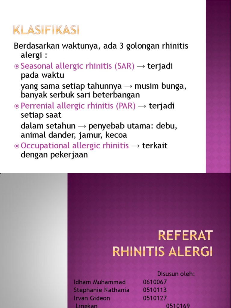Rhinitis Alergi Rhinitis Alergi
