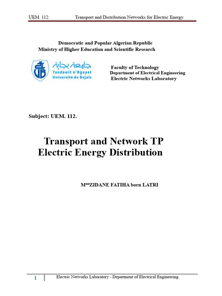 TP M 1 Uem 112 (Re) | PDF | Electrical Engineering | Manufactured Goods