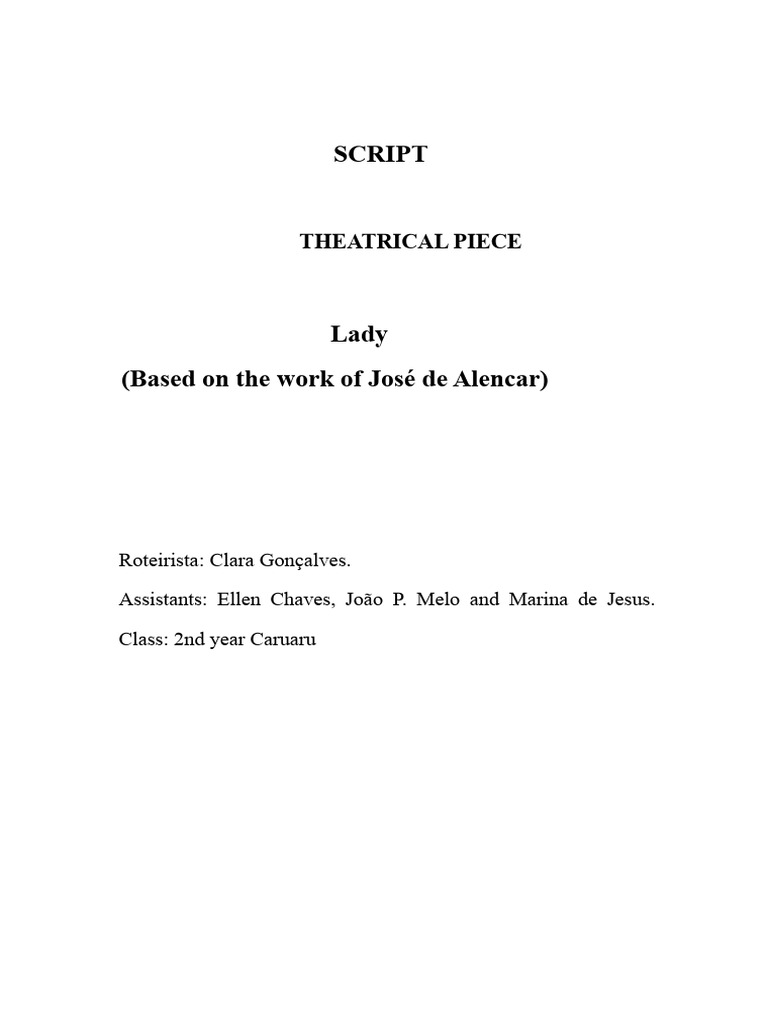 Aurélia Poor: A Theatrical Adaptation | PDF