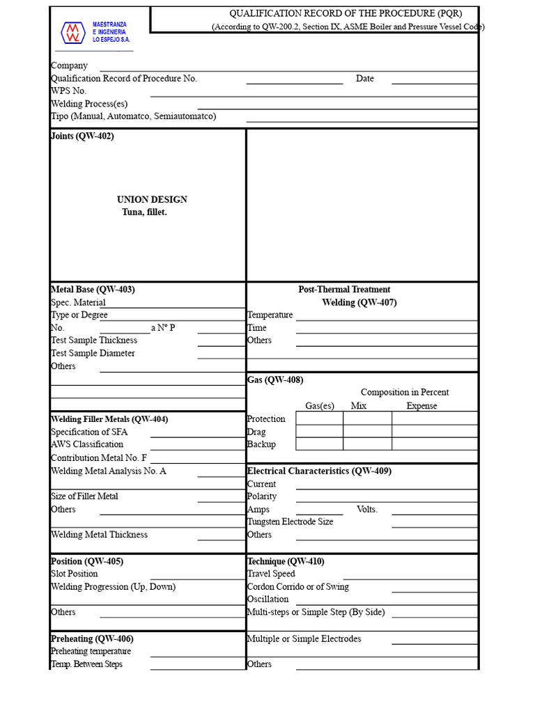 Joints (QW-402) : (According To QW-200.2, Section IX, ASME Boiler and ...