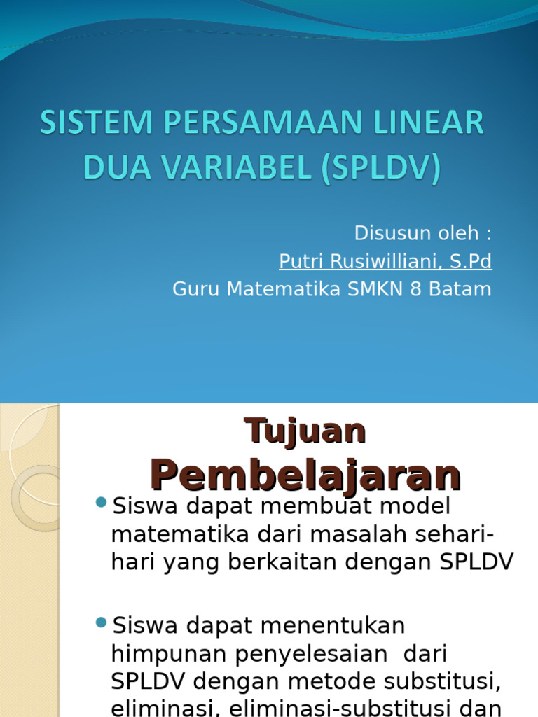 Modul Spldv | PDF