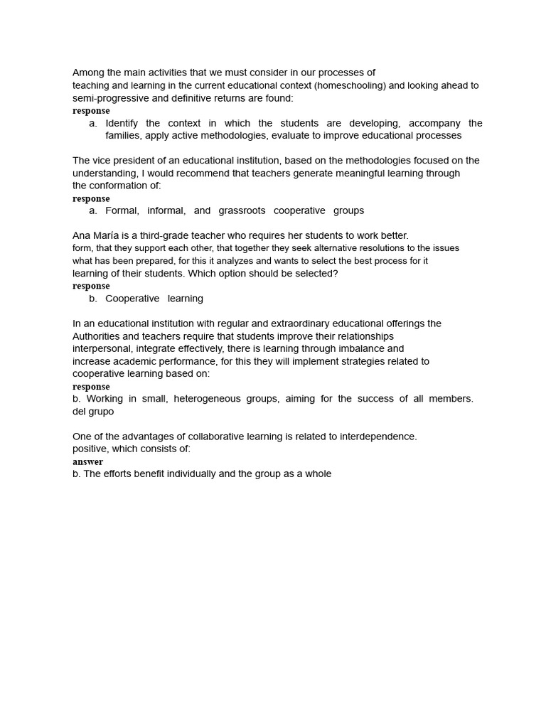 Strategies for Effective Cooperative Learning | PDF