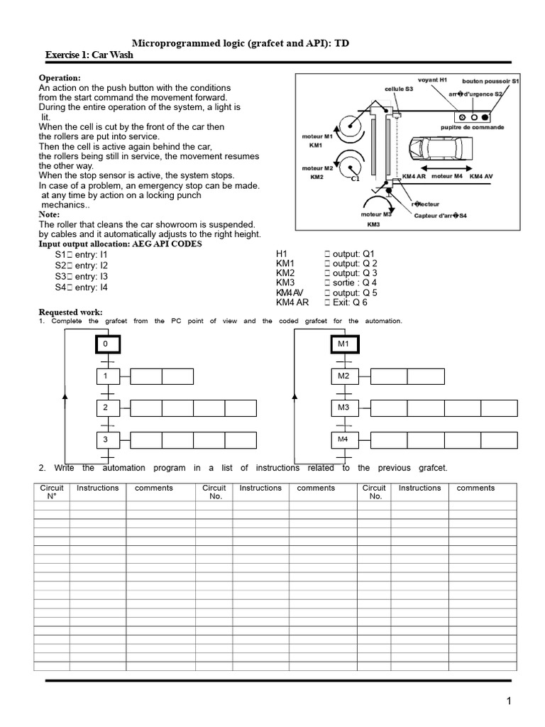 Automation Exercises: GRAFCET & Programming | PDF | Water