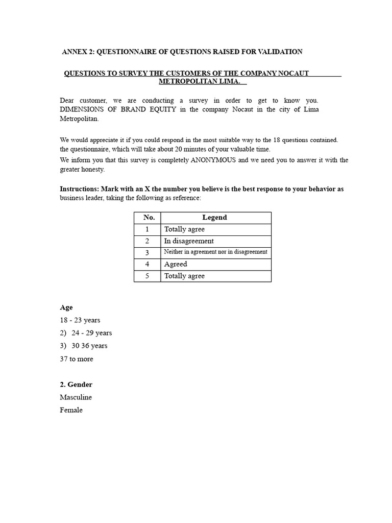 Nocaut Brand Equity Customer Survey | PDF | Brand | Promotion And ...