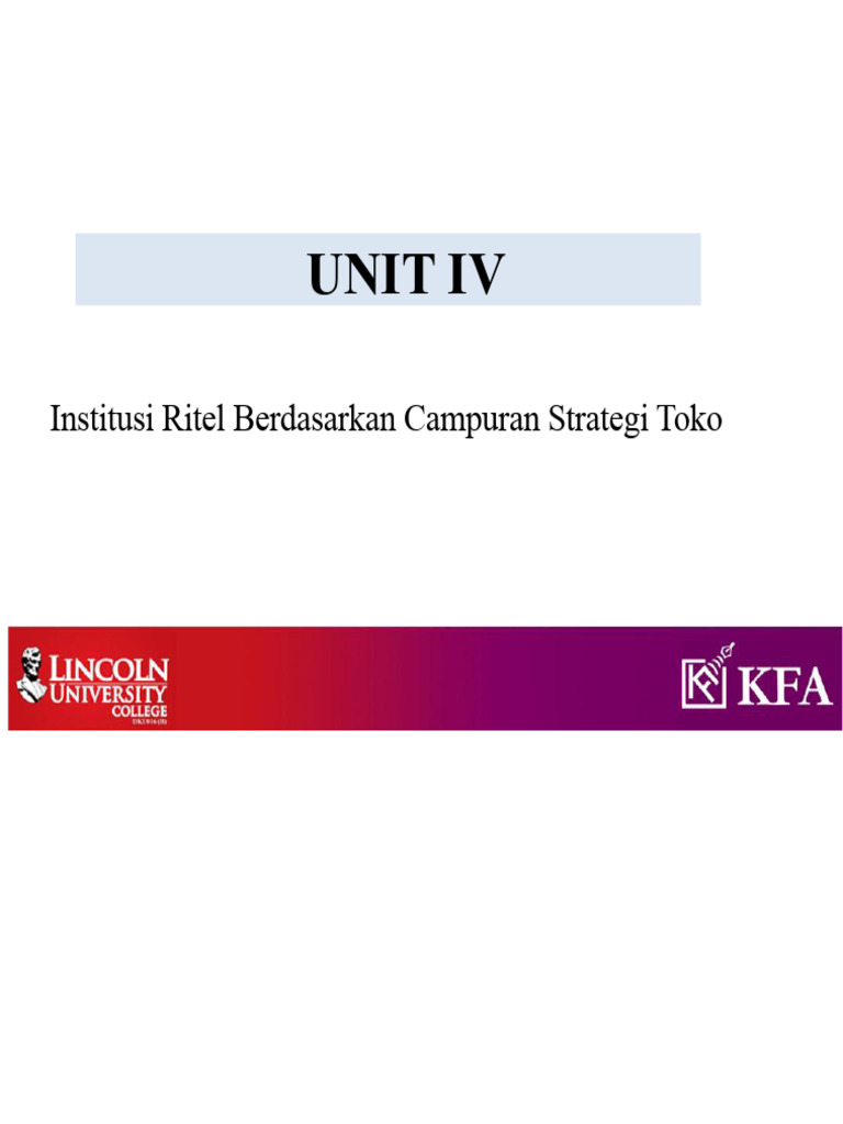 Strategi Campuran Ritel dan Teorinya | PDF