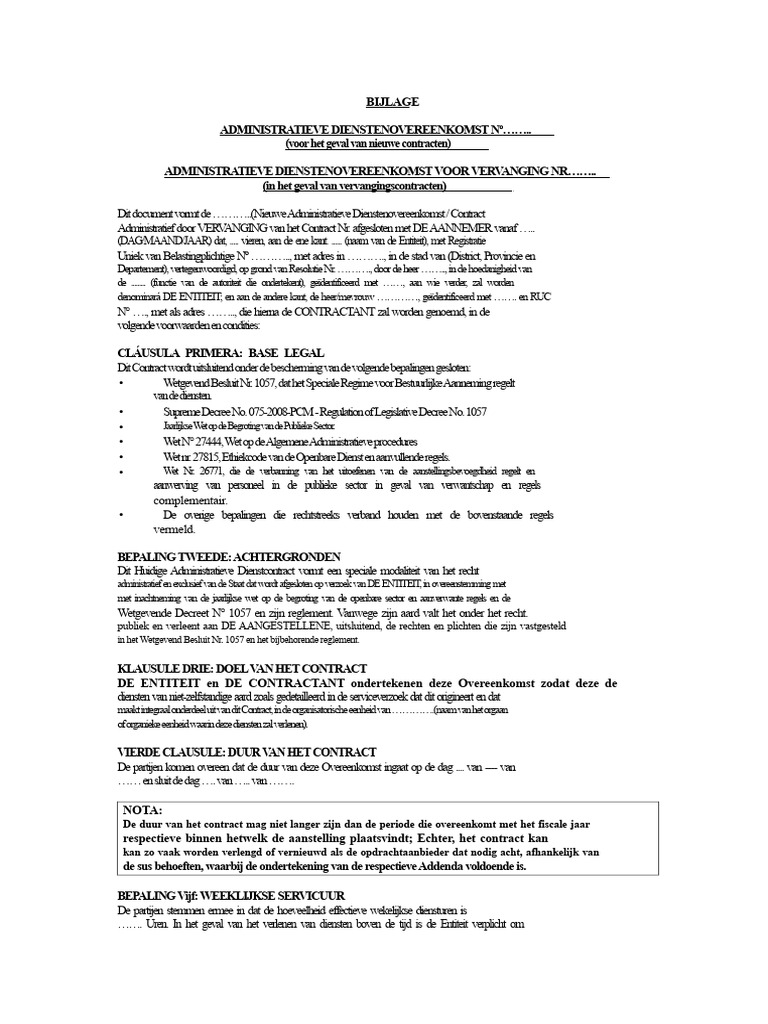 Model CAS Contract | PDF