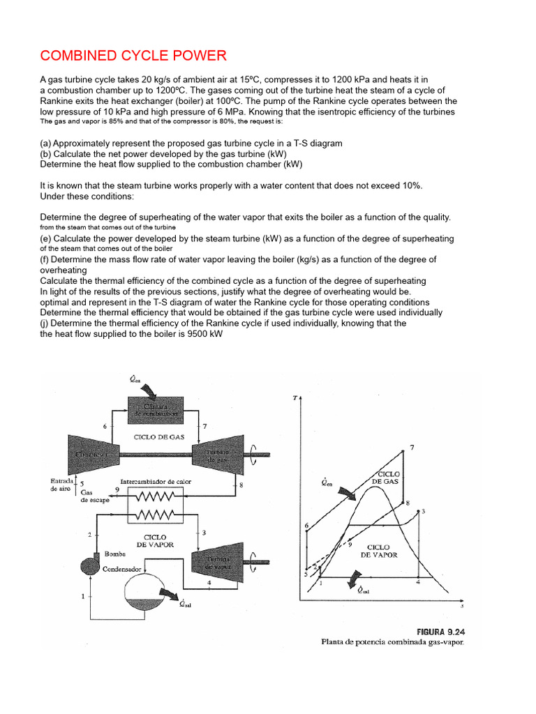 Combined Cycle Power Analysis and Efficiency | PDF | Physical Chemistry ...