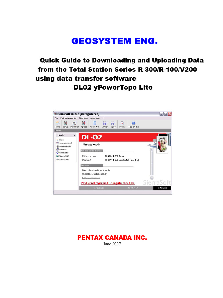 Total Station Data Transfer Guide | PDF | Computing | Computer Science