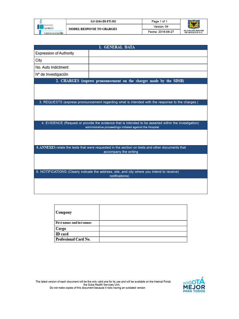 FT-382 - Model Response To Charges Document V04 | PDF