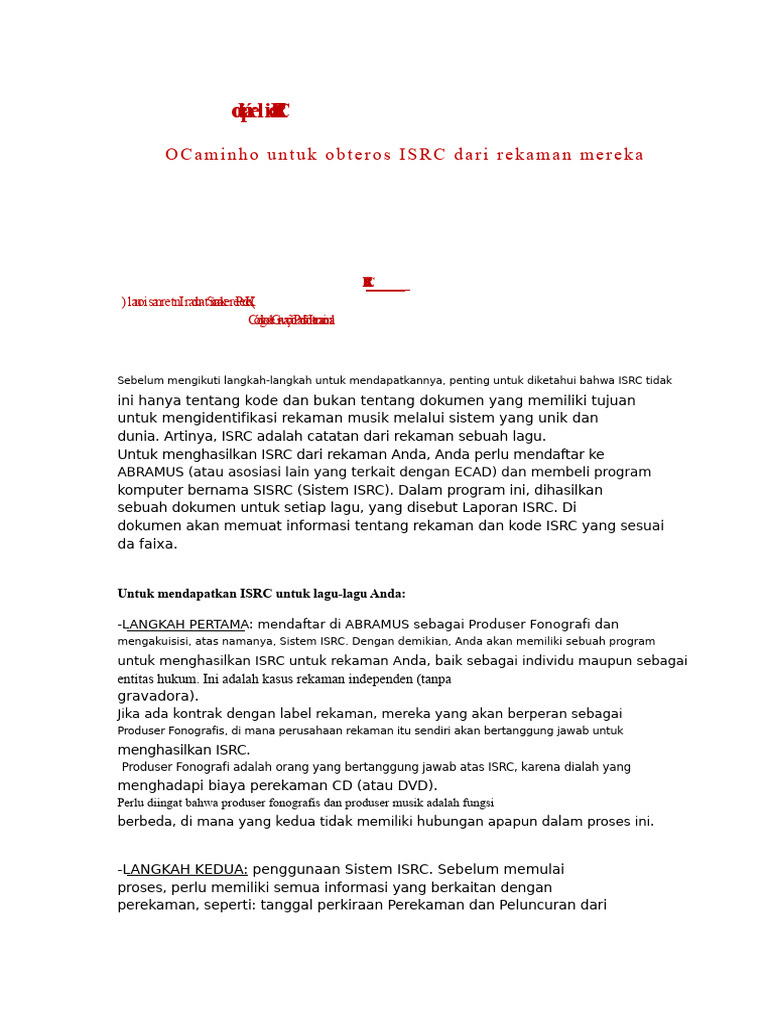 ISRC Mudah dan Cepat - Jalan untuk Mendapatkan ISRC dari Rekaman Anda ...