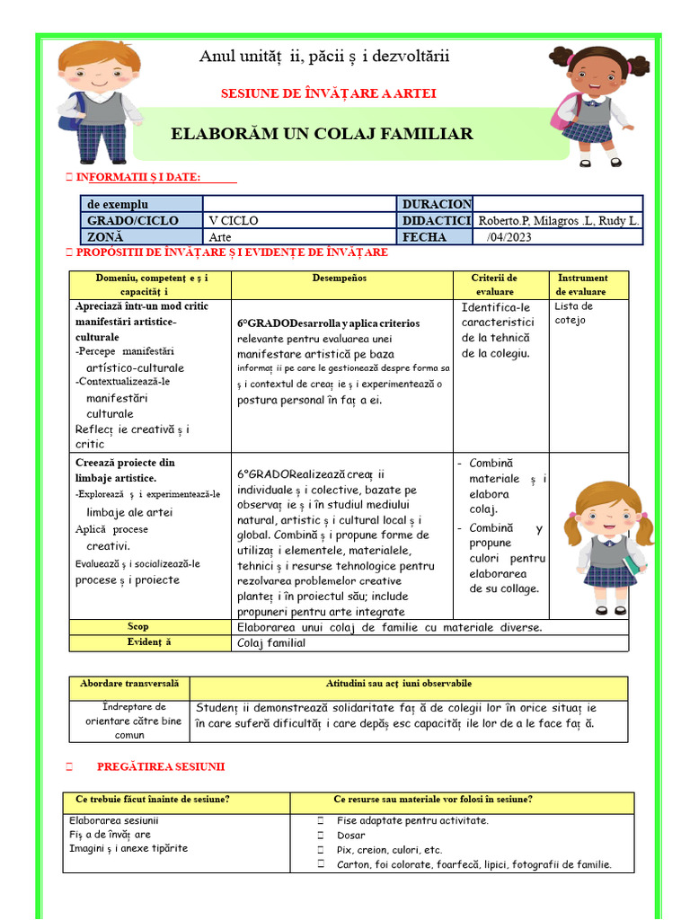Art-Elaborăm Un Colaj Familiar | PDF