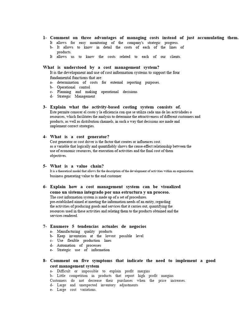 Cost Management Strategies Explained | PDF | Cost Accounting | Profit ...