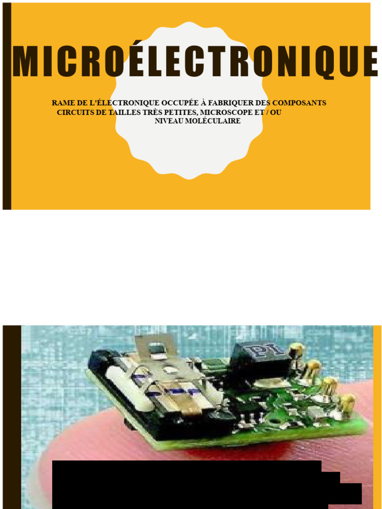 Introduction à la microélectronique | PDF | Électronique | Circuit intégré