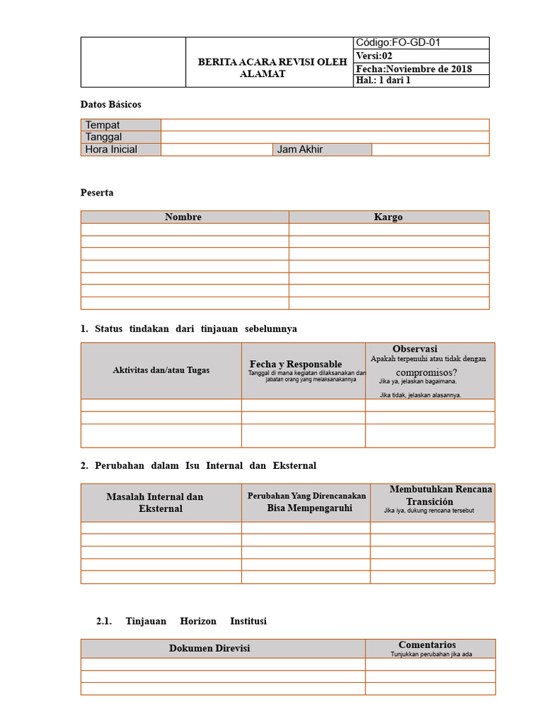 Format Risalah Pemeriksaan | PDF