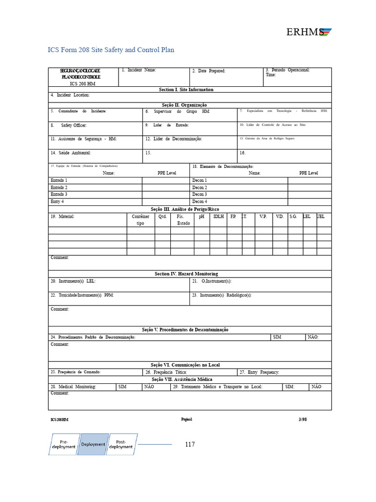 Plano de Segurança e Controle ICS 208 | PDF