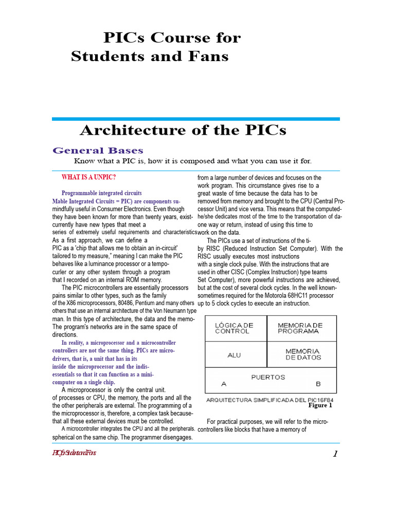 PIC Course (Learn Electronics) PDF | PDF | Microcontroller | Computer ...