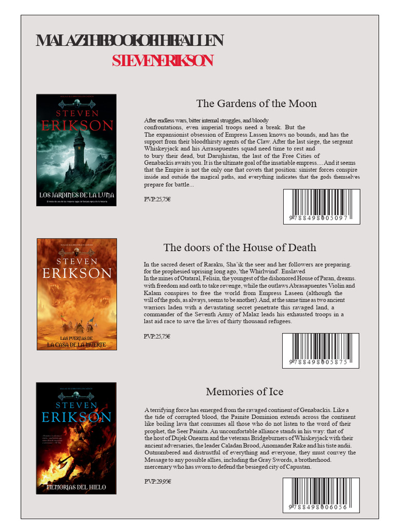 Malaz: The Book of the Fallen Overview | PDF | Malazan Book Of The ...