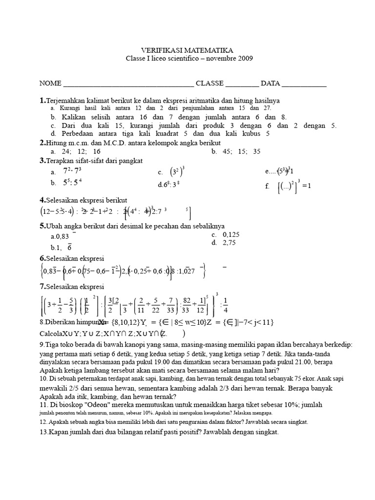 Verifikasi Matematika | PDF