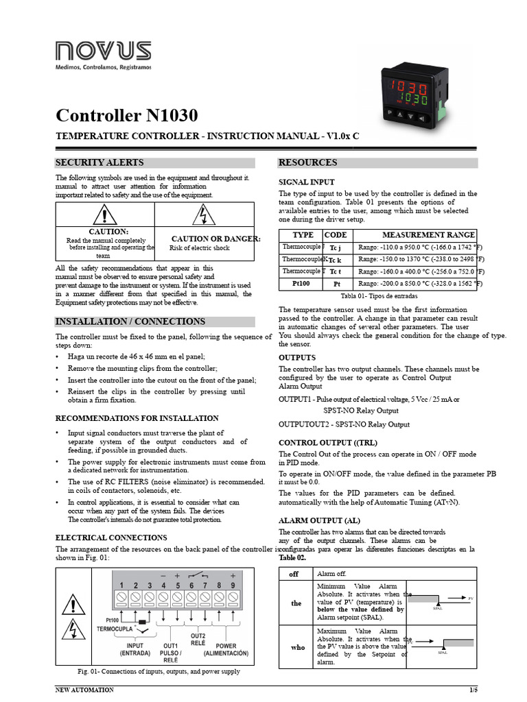 Manual n1030 v10x C | PDF | Relay | Parameter (Computer Programming)