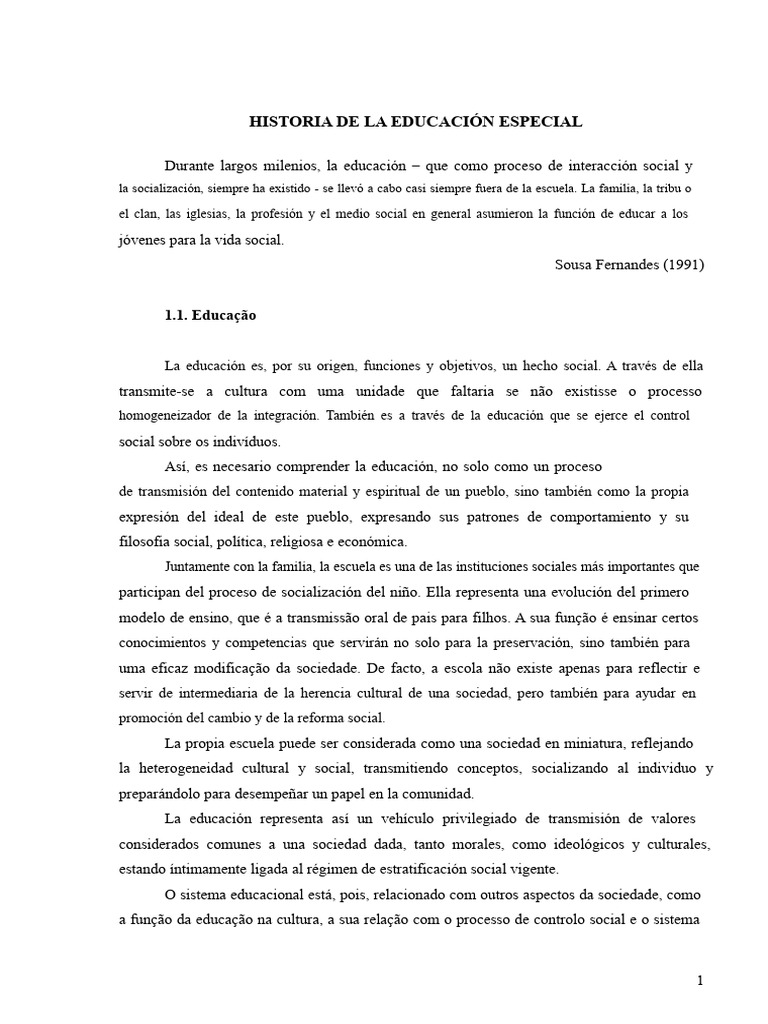 Evolución de la Educación Especial | PDF | Invalidez | Educación especial