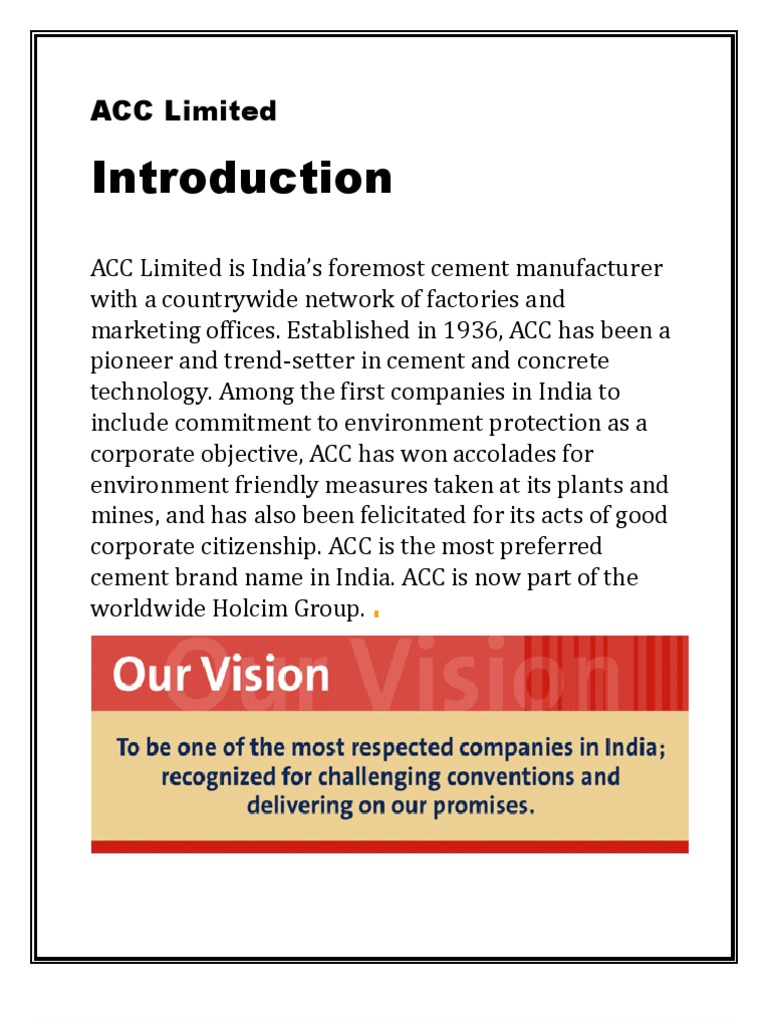 ACC Limited Cement Concrete
